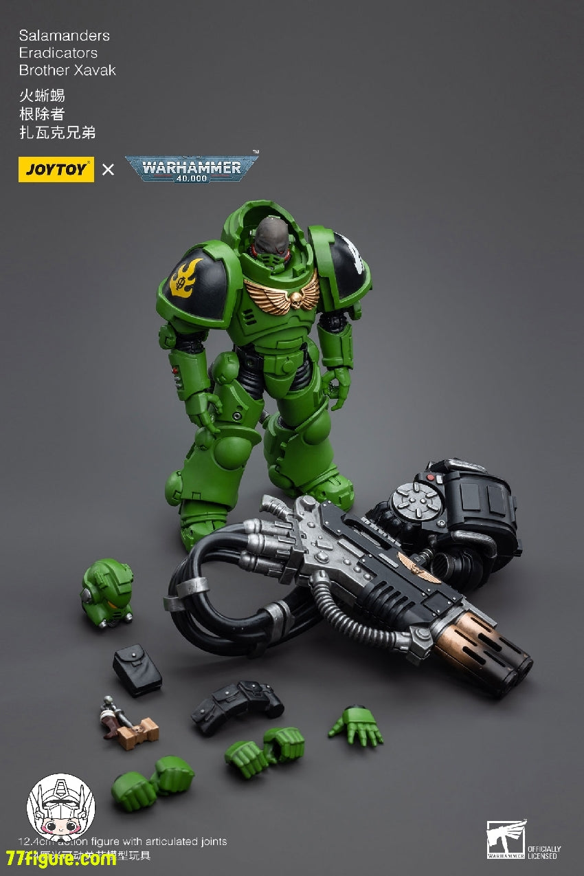 【品切れ】ジョイトイ JoyToy Source 1/18 『ウォーハンマー40K』サラマンダー 根絶者 ブラザー・ハヴァク 塗装済み可動フィギュア