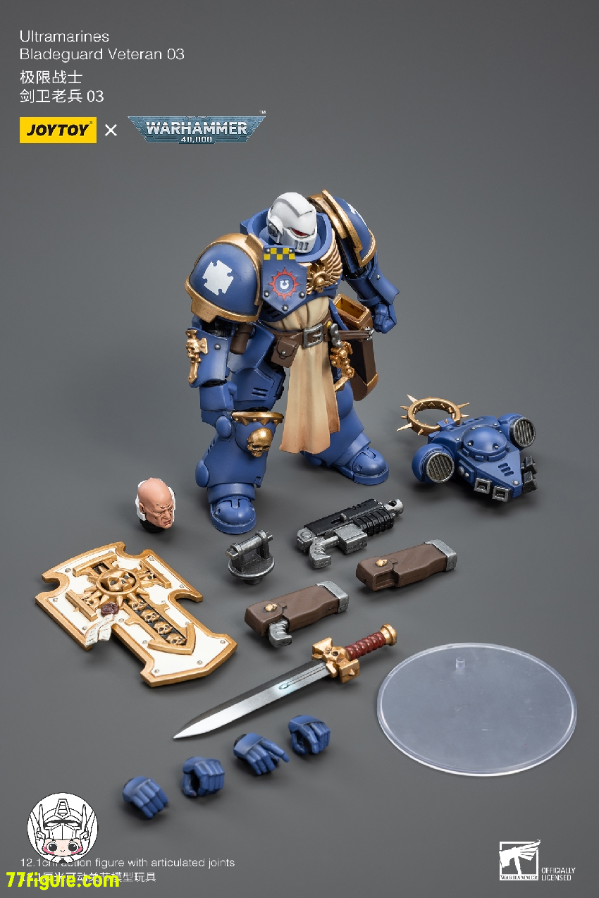 【品切れ】ジョイトイ JoyToy Source 1/18 『ウォーハンマー40K』ウルトラマリーン ブレードガードベテラン03 塗装済み可動フィギュア