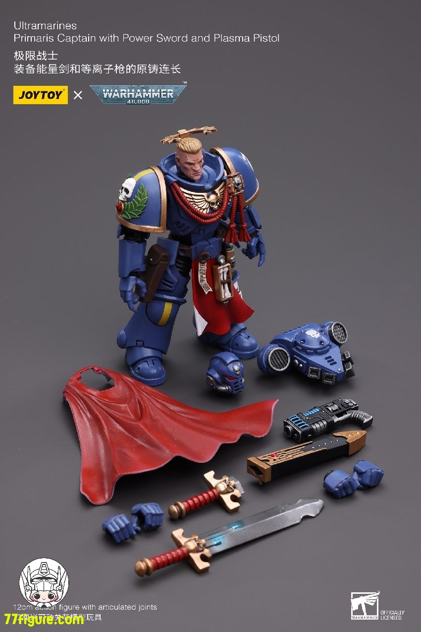 【品切れ】ジョイトイ JoyToy Source 1/18 『ウォーハンマー40K』ウルトラマリン プライマリス キャプテン 塗装済み可動フィギュア
