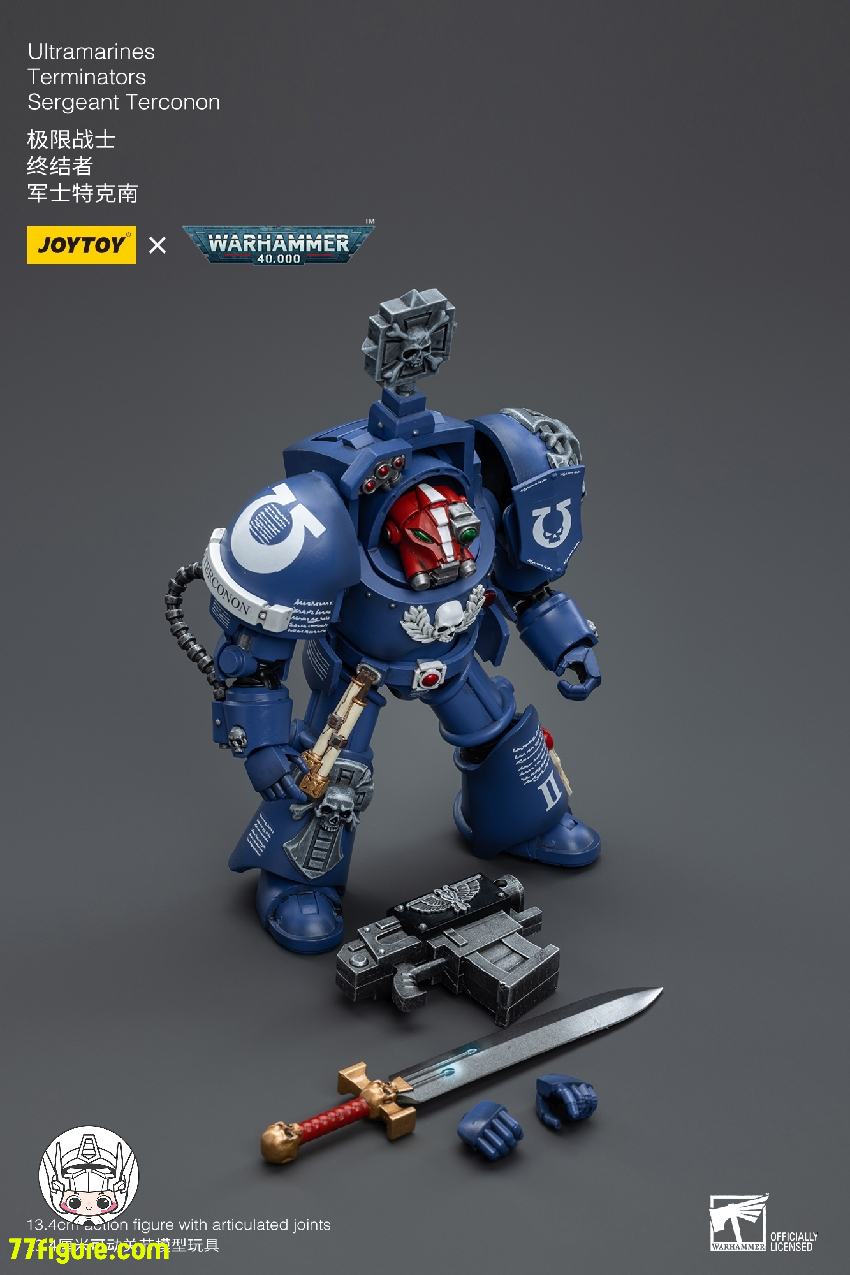 【品切れ】ジョイトイ JoyToy Source 1/18 『ウォーハンマー40K』ウルトラマリン ターミネーター サージャント テクナン 塗装済み可動フィギュア