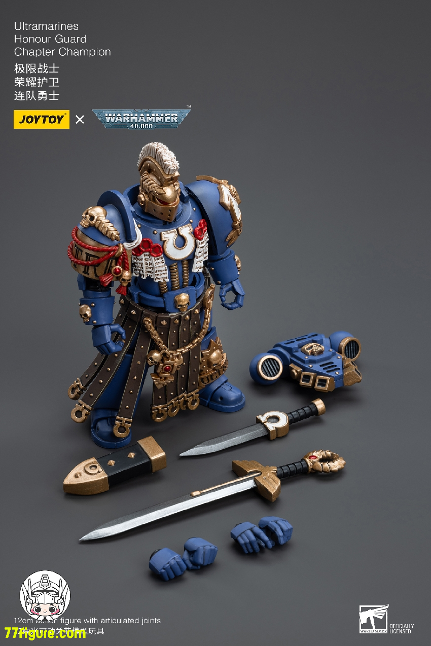 【品切れ】ジョイトイ JoyToy Source 1/18 『ウォーハンマー40K』ウルトラマリン オナーガード チャプターチャンピオン 塗装済み可動フィギュア