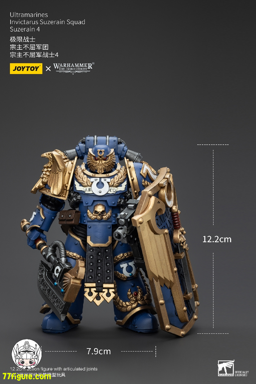 【品切れ】ジョイトイ JoyToy Source 1/18 『ウォーハンマー ホルスの異端』ウルトラマリーンズ インビクタラス 宗主分隊 宗主 4 塗装済み可動フィギュア