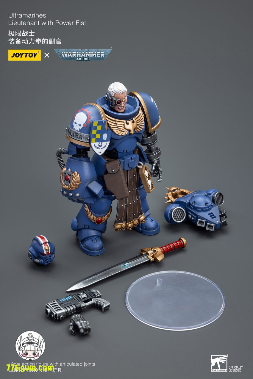 【品切れ】ジョイトイ JoyToy Source 1/12『ウォーハンマー40K』ウルトラマリン中尉 パワーフィスト付け 塗装済み可動フィギュア
