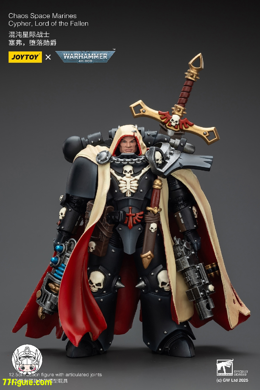 【予約商品】ジョイトイ JoyToy Source 1/18 『ウォーハンマー40K』 ケイオススペースマリーンズ サイファー ロード・オブ・ザ・フォールン 塗装済み可動フィギュア