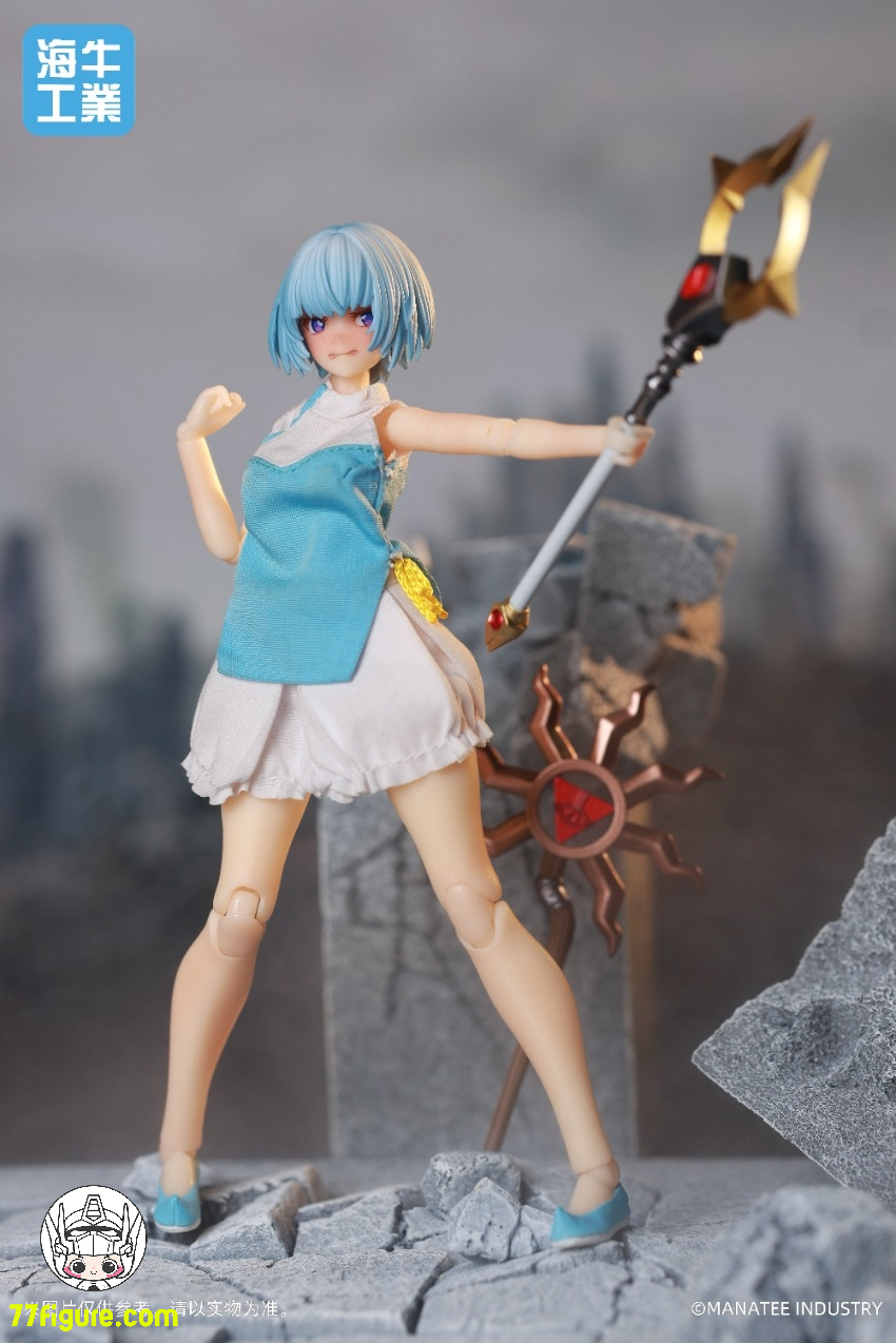 【予約商品】Manatee Industry 海牛工業 1/12 Mex-01 デスクトップウォーズ ヨガの日 イナンナ(青髪) 塗装済み可動フィギュア