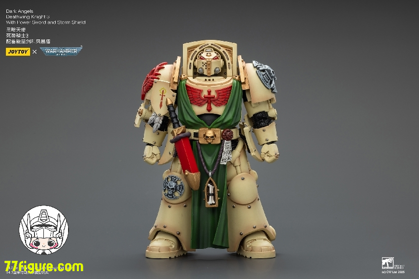 【予約商品】ジョイトイ JoyToy Source 1/18 『ウォーハンマー40K』ダーク エンジェル デスウィングナイト3 パワーソードとストームシールド付き 塗装済み可動フィギュア