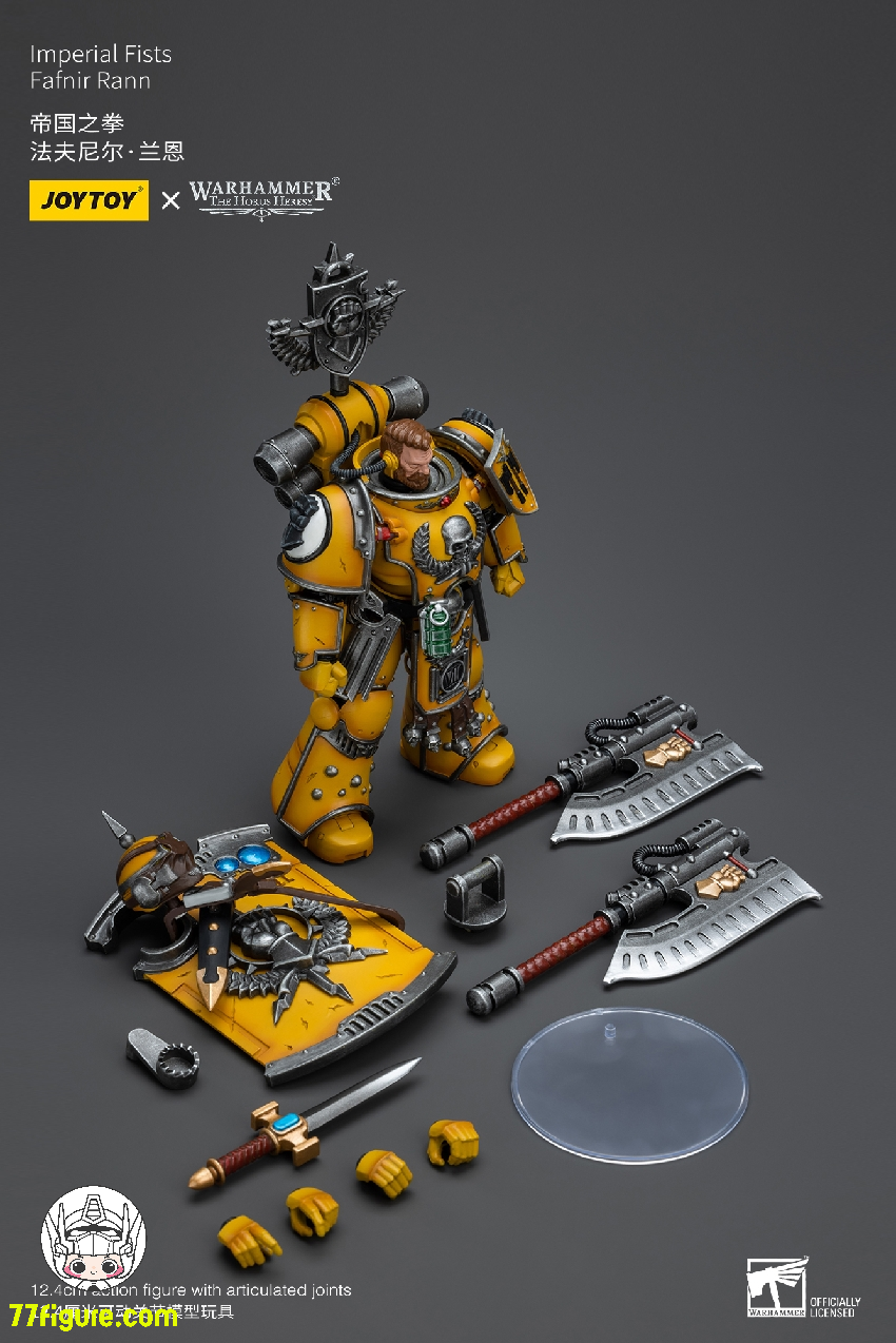 【品切れ】ジョイトイ JoyToy Source 1/18 『ウォーハンマー40K:ホルスの大逆』インペリアルフィスト ファフニール・ラン 塗装済み可動フィギュア
