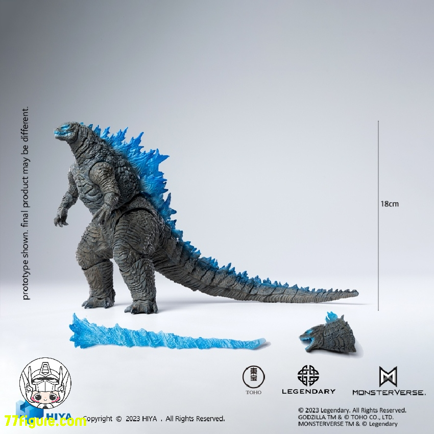 【品切れ】Hiya Toys Exquisite Basic シリーズ ゴジラ VS. コング 熱放射ゴジラ 半透明バージョン 塗装済み可動フィギュア