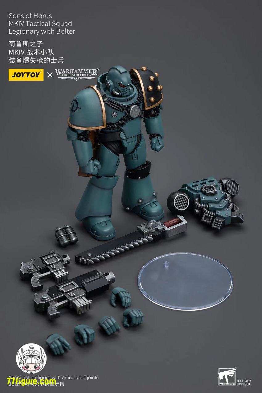 【品切れ】ジョイトイ JoyToy Source 1/18 『ウォーハンマー ホルスの異端』ホルスの息子たち MKIV 戦術分隊軍団兵 ボルター付き 塗装済み可動フィギュア