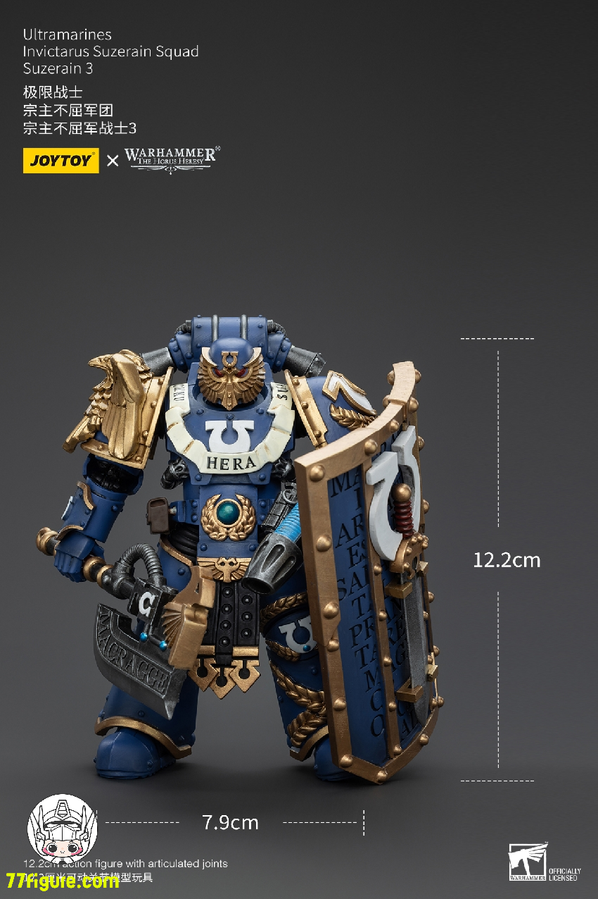 【品切れ】ジョイトイ JoyToy Source 1/18 『ウォーハンマー ホルスの異端』ウルトラマリーンズ インビクタラス 宗主分隊 宗主 3 塗装済み可動フィギュア