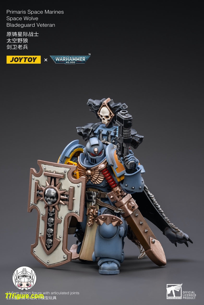 【品切れ】ジョイトイ JoyToy Source 1/18 『ウォーハンマー40K』スペースウルフズ ブレードガード ベテラン 塗装済み可動フィギュア