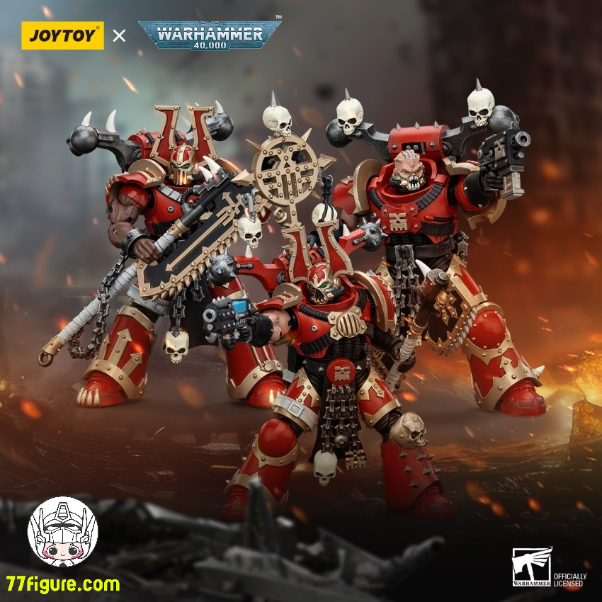 【品切れ】ジョイトイ JoyToy Source 1/18 『ウォーハンマー40K』ワールドイーターズ コーン・バーザーカー エビスセレーター チェインソード付き 塗装済み可動フィギュア