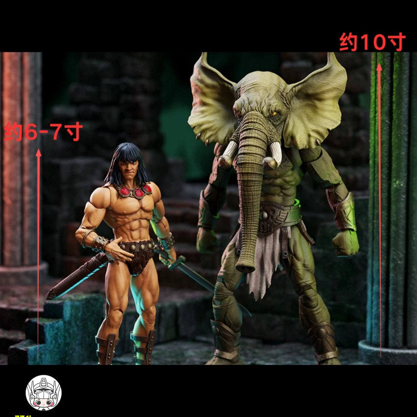 Boss Fight Studio 1/12 CTB005 コナン・ザ・バーバリアン 象の塔 ヤング・コナン&ヤグ・コシャ 2体セット 塗装済み可動フィギュア