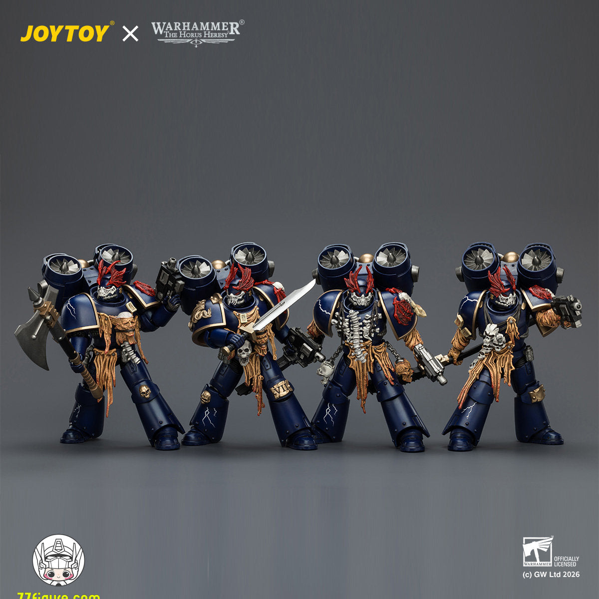 【予約商品】ジョイトイ JoyToy Source 1/18『ウォーハンマー ホルスの異端』ナイト・ロード 4体セット 塗装済み可動フィギュア