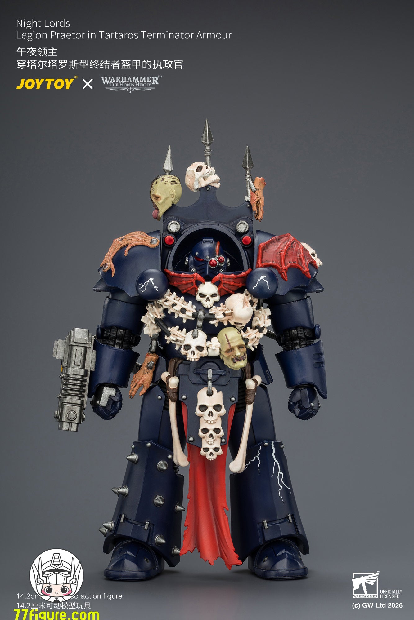 【予約商品】ジョイトイ JoyToy Source 1/18『ウォーハンマー ホルスの異端』ナイト・ロード レギオン・プラエトル タルタロス型ターミネーターアーマー仕様 塗装済み可動フィギュア