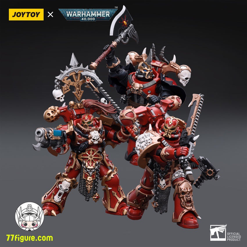 【品切れ】ジョイトイ JoyToy Source 1/18 『ウォーハンマー40K』カオス スペースマリーン レッド コルセア エグザルト チャンピオン ゴトー ザ ブレイド 塗装済み可動フィギュア