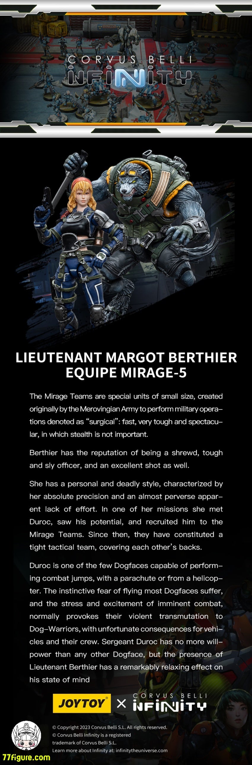 ジョイトイ JoyToy Source 1/18 『Infinity』 アリアドナ エキップ ミラージュ-5 デュロック サーゲント & マーゴ ベルティエ中尉 2体セット