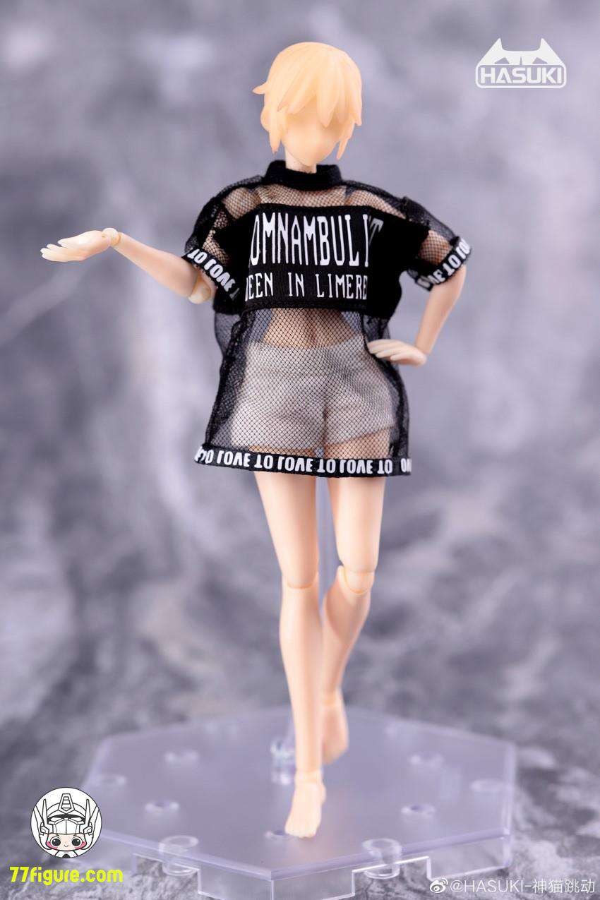 【品切れ】HASUKI 1/12 フィッシュネット半袖スーツ アクションフィギュア用衣装
