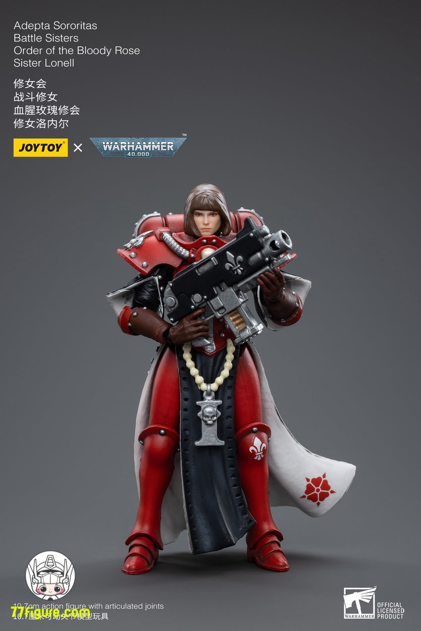【品切れ】ジョイトイ JoyToy Source 1/18 『ウォーハンマー40K』アデプタ ソロリタス バトル シスターズ ブラッディ ローズシスター イロネル 塗装済み可動フィギュア
