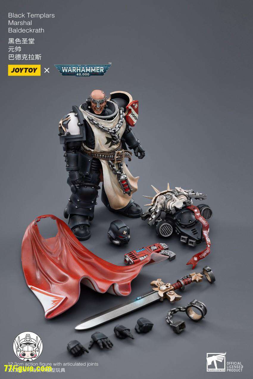 【品切れ】ジョイトイ JoyToy Source 1/18『ウォーハンマー40K』ブラックテンプラー 元帥 バルデックラート 塗装済み可動フィギュア