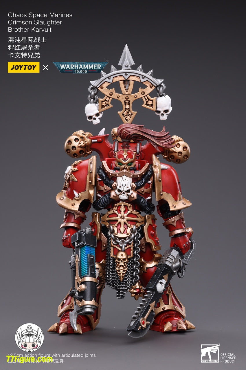 【品切れ】ジョイトイ JoyToy Source 1/18 『ウォーハンマー40K』カオス スペース マリーン 真紅の殺戮 ブラザー カルバルト塗装済み可動フィギュア