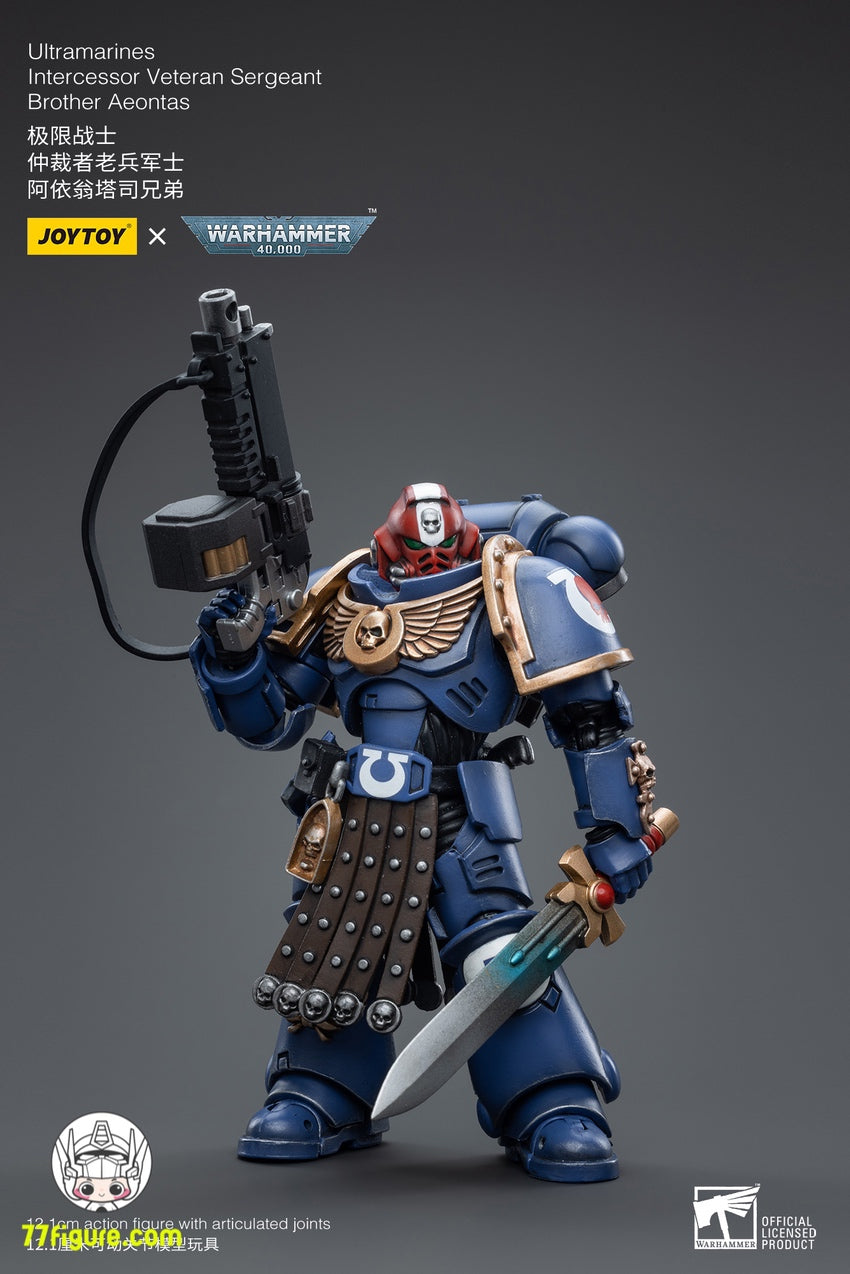 【品切れ】ジョイトイ JoyToy Source 1/18 『ウォーハンマー40K』ウルトラマリン インターセッサー ベテランサージャント ブラザー・エオンタス