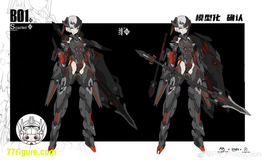 【先行販売】PR Production 1/12 Project Krai B01 スカーレット プラモデル