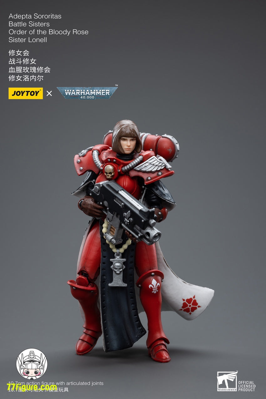【品切れ】ジョイトイ JoyToy Source 1/18 『ウォーハンマー40K』アデプタ ソロリタス バトル シスターズ ブラッディ ローズシスター イロネル 塗装済み可動フィギュア