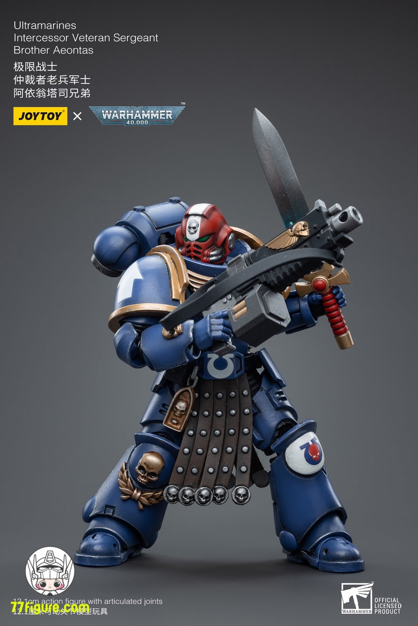 【品切れ】ジョイトイ JoyToy Source 1/18 『ウォーハンマー40K』ウルトラマリン インターセッサー ベテランサージャント ブラザー・エオンタス