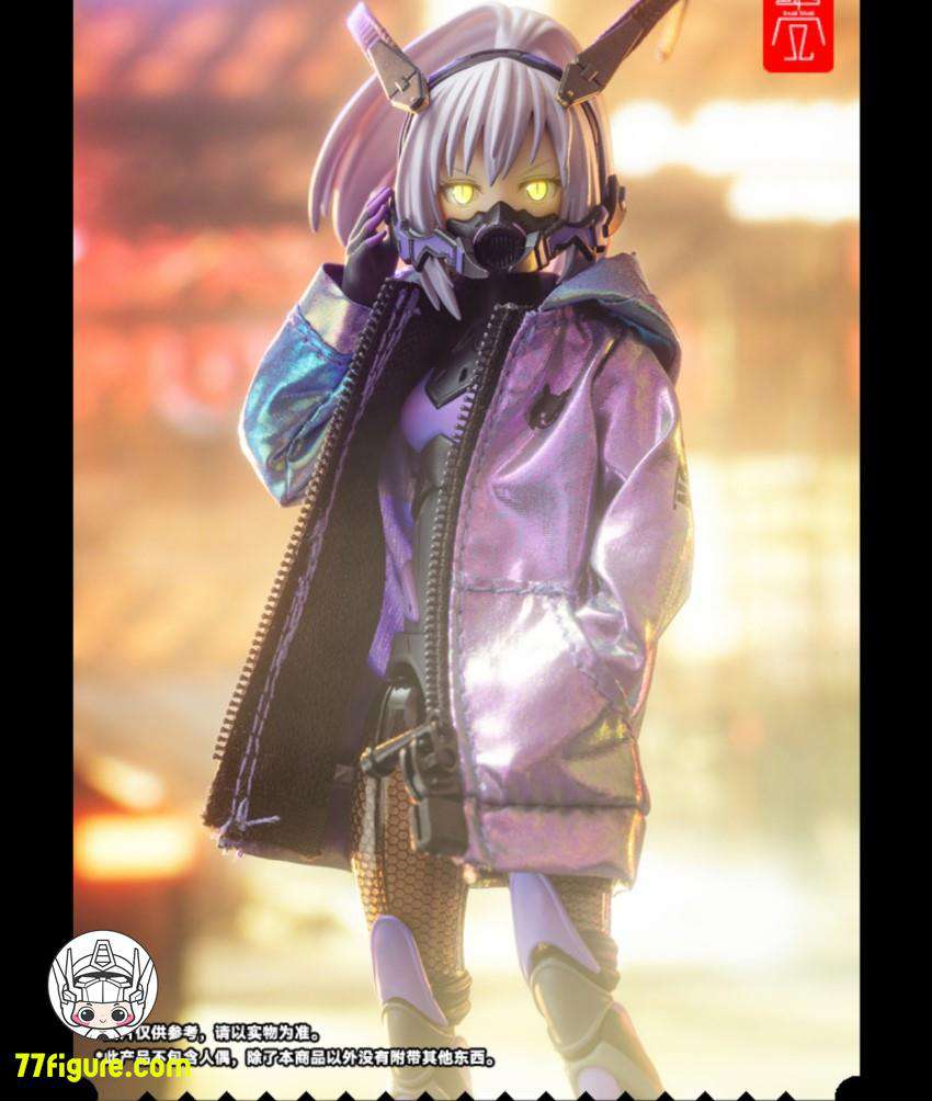 【品切れ】蝸之殻(スネイルシェル) スネちゃんのパーカー(偏光ブルーパープルVer.) 1/10&1/12スケールアクションフィギュア用衣装