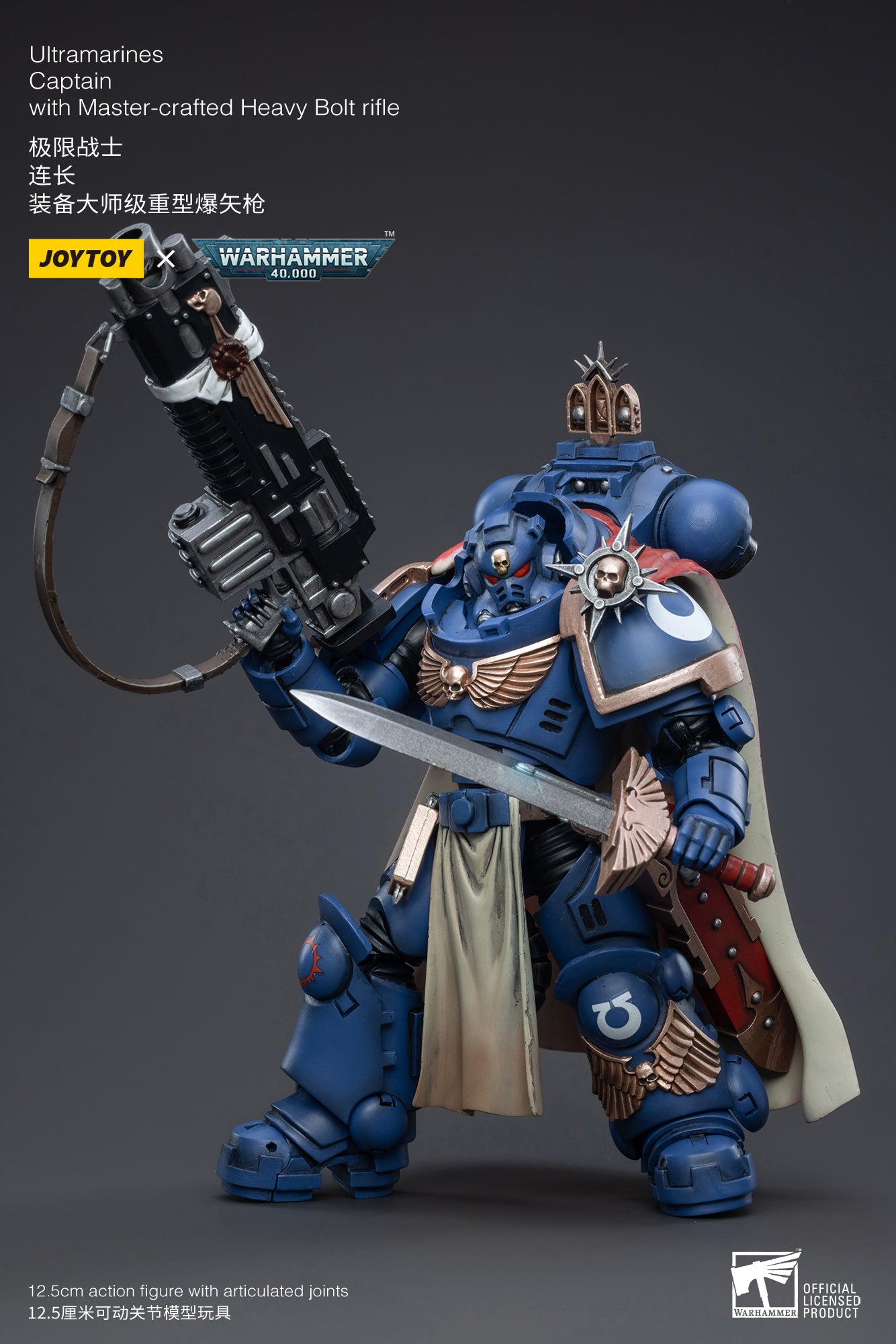 【品切れ】ジョイトイ JoyToy Source 暗源 1/18 ウォーハンマー40K Warhammer40K 極限戦士連長 マスターレベルヘビーボルター付き 塗装済み可動フィギュア