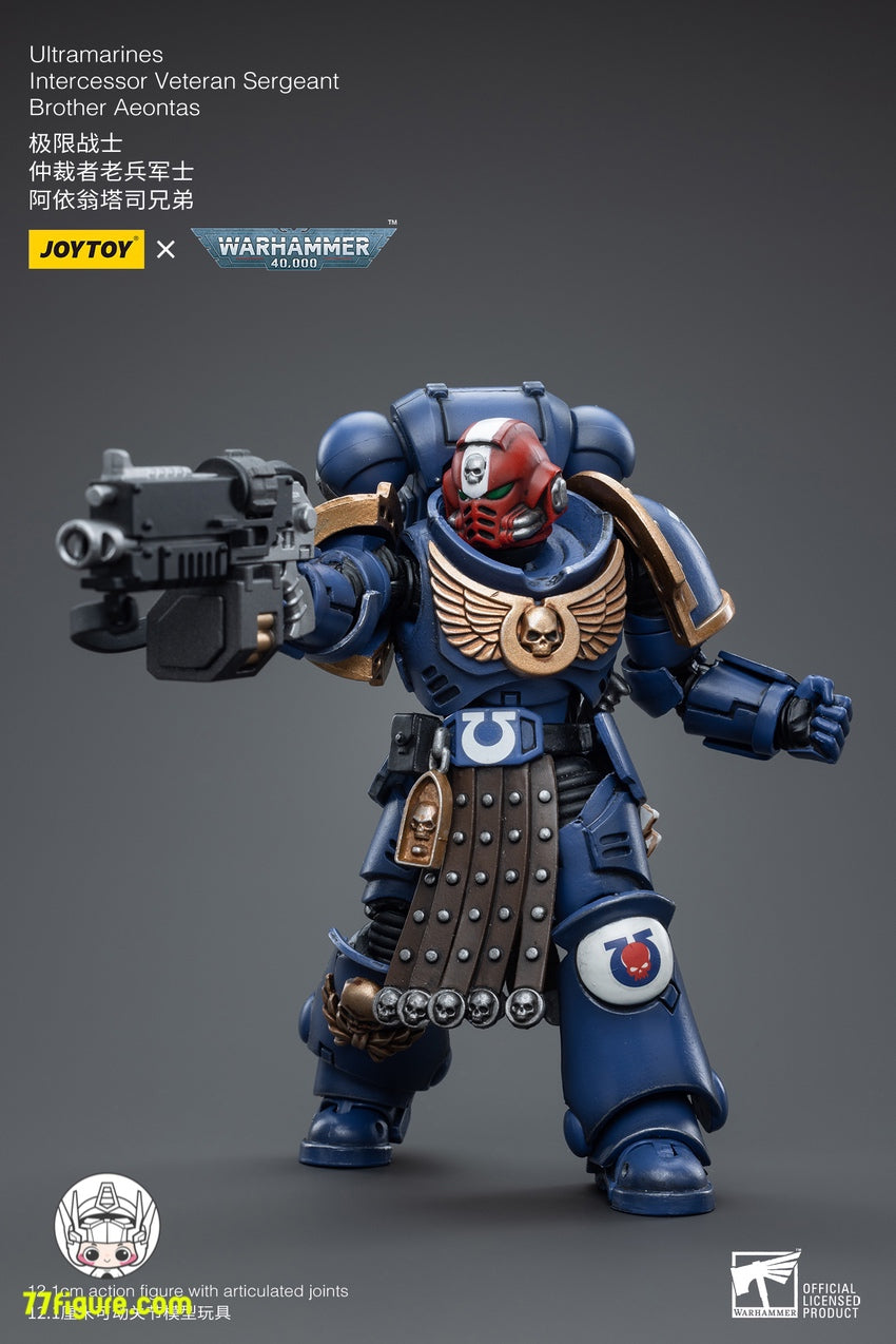【品切れ】ジョイトイ JoyToy Source 1/18 『ウォーハンマー40K』ウルトラマリン インターセッサー ベテランサージャント ブラザー・エオンタス