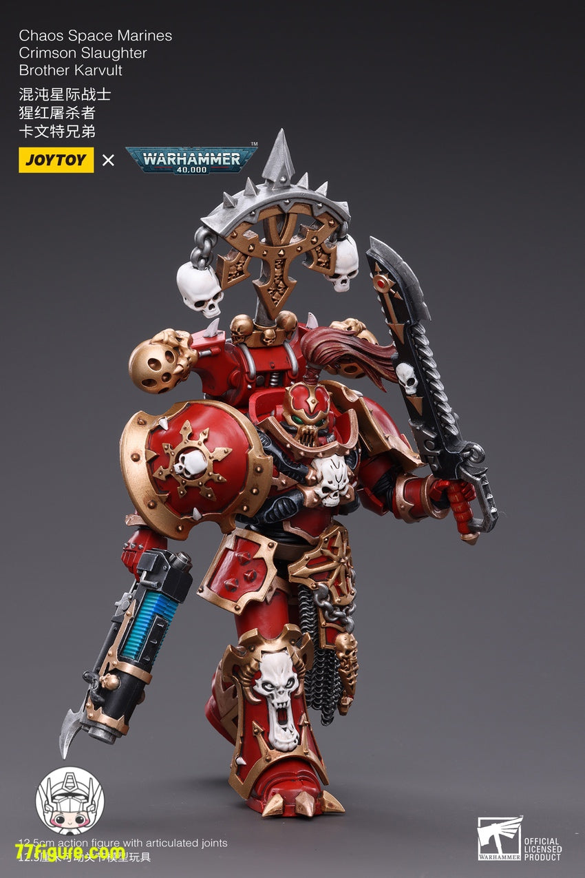 【品切れ】ジョイトイ JoyToy Source 1/18 『ウォーハンマー40K』カオス スペース マリーン 真紅の殺戮 ブラザー カルバルト塗装済み可動フィギュア