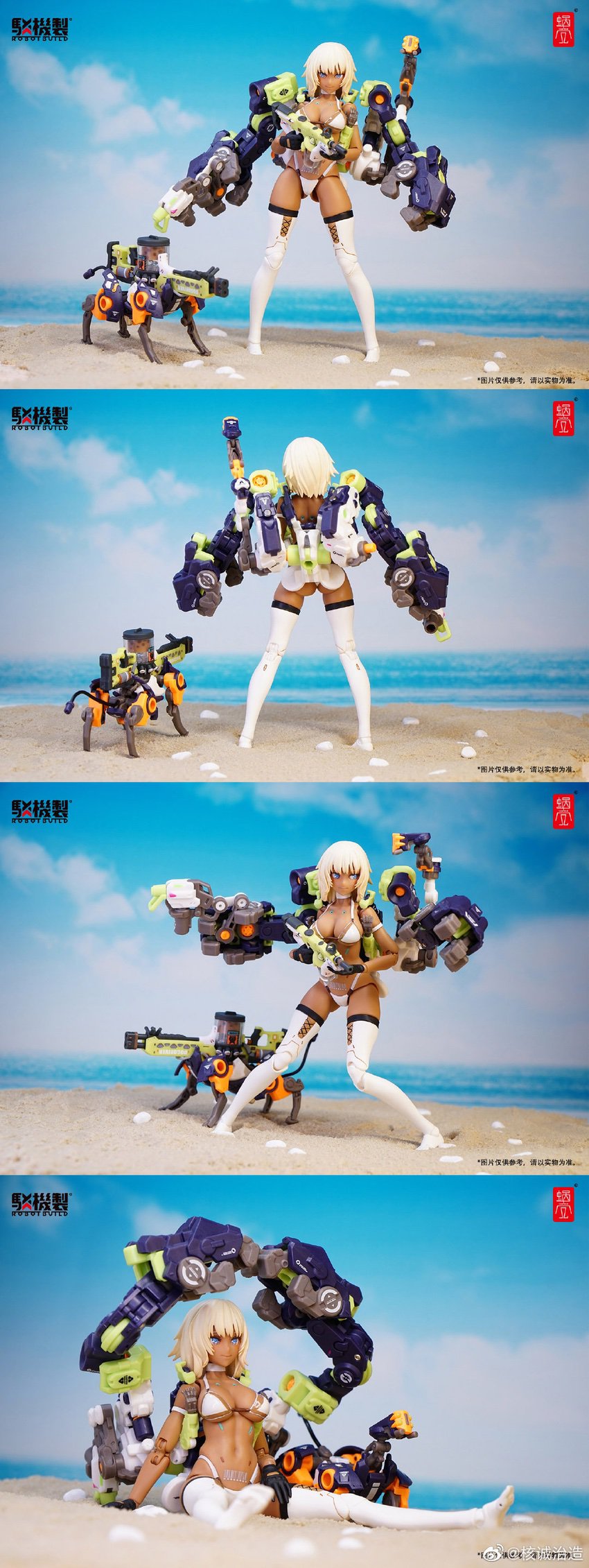 【品切れ】核誠治造 Earnestcore Craft 駁機制 Robot Build × 蝸之殻 Snail Shell ミルク・T 連合特勤方案 RB-17S 塗装済み可動フィギュア