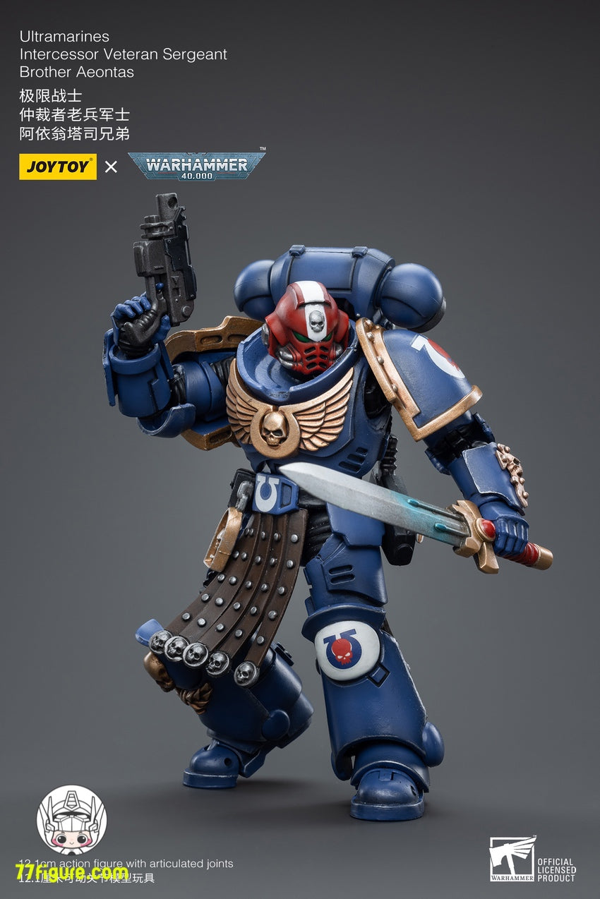 【品切れ】ジョイトイ JoyToy Source 1/18 『ウォーハンマー40K』ウルトラマリン インターセッサー ベテランサージャント ブラザー・エオンタス
