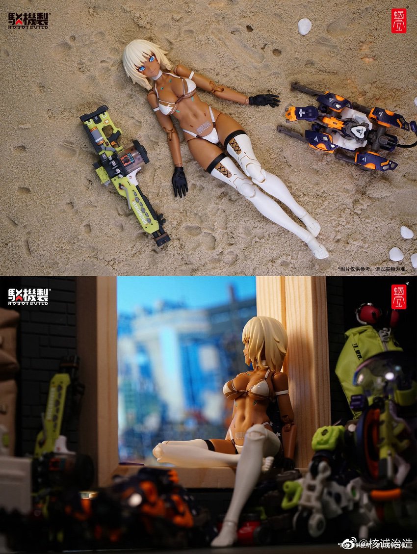【品切れ】核誠治造 Earnestcore Craft 駁機制 Robot Build × 蝸之殻 Snail Shell ミルク・T 連合特勤方案 RB-17S 塗装済み可動フィギュア