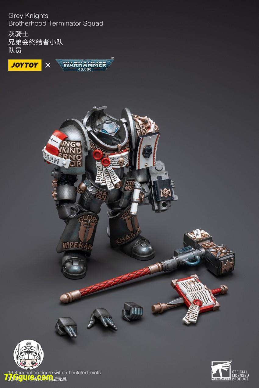 【品切れ】ジョイトイ JoyToy Source 1/18『ウォーハンマー40K』グレイナイトトターミネーター 隊員 Caddon Vibova 塗装済み可動フィギュア