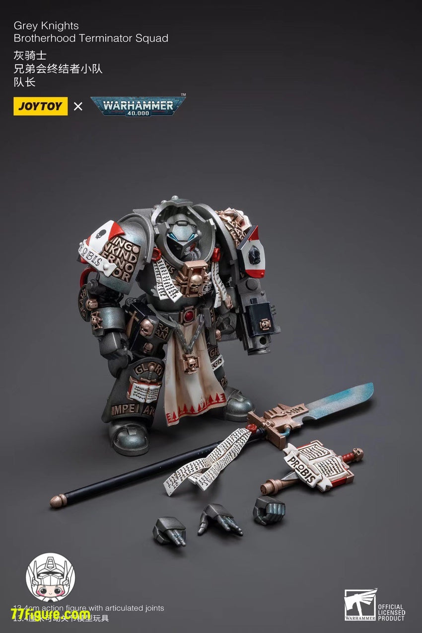 【品切れ】ジョイトイ JoyToy Source 1/18『ウォーハンマー40K』 灰騎士 兄弟会終結者小隊 隊長 塗装済み可動フィギュア