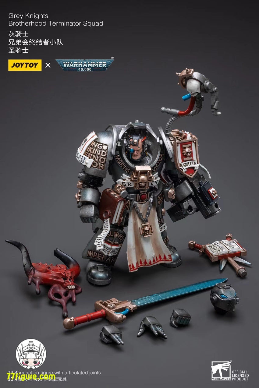 【品切れ】ジョイトイ JoyToy Source 1/18『ウォーハンマー40K』 灰騎士 兄弟会終結者小隊 聖騎士 塗装済み可動フィギュア