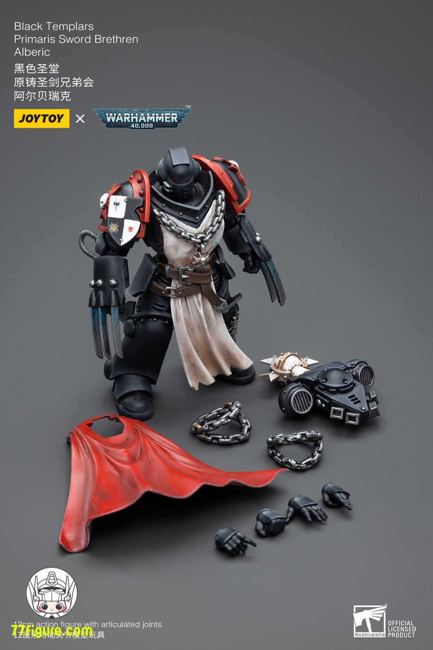 【品切れ】ジョイトイ JoyToy Source 1/18『ウォーハンマー40K』ブラックテンプラー プライマリス ソード ブラザレン アルベリック 塗装済み可動フィギュア