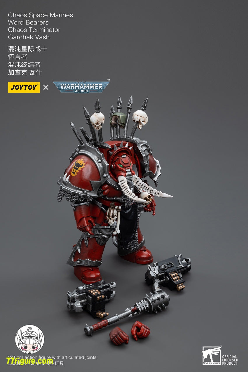 【品切れ】ジョイトイ JoyToy Source 1/18 『ウォーハンマー40K』カオス スペース マリーン ワード ベアラーズ カオス ターミネーター ガルチャック ヴァッシュ 塗装済み可動フィギュア