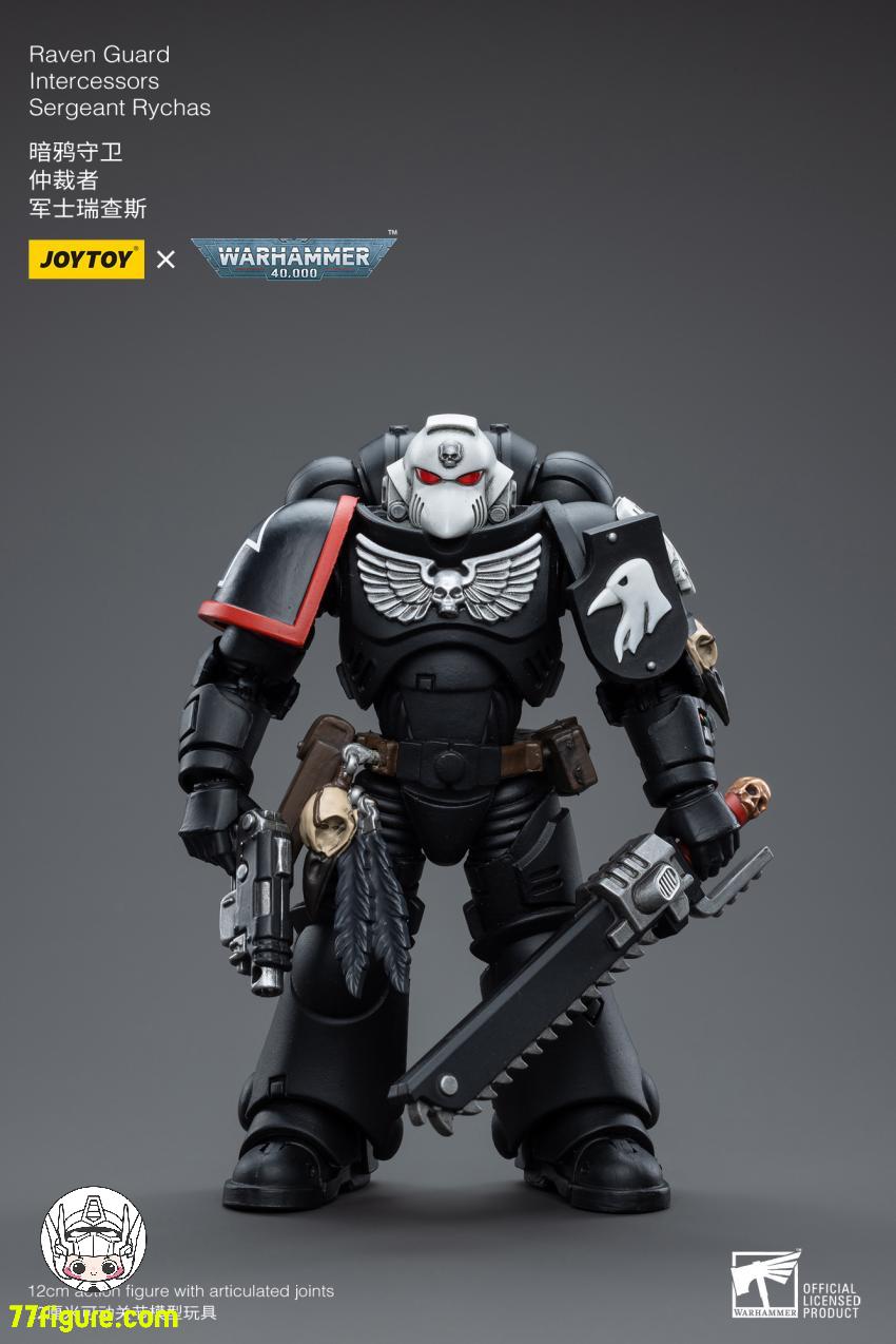 【品切れ】ジョイトイ JoyToy Source 1/18 『ウォーハンマー40K』レイヴン ガード インターセッサー サージャント リチャス 塗装済み可動フィギュア