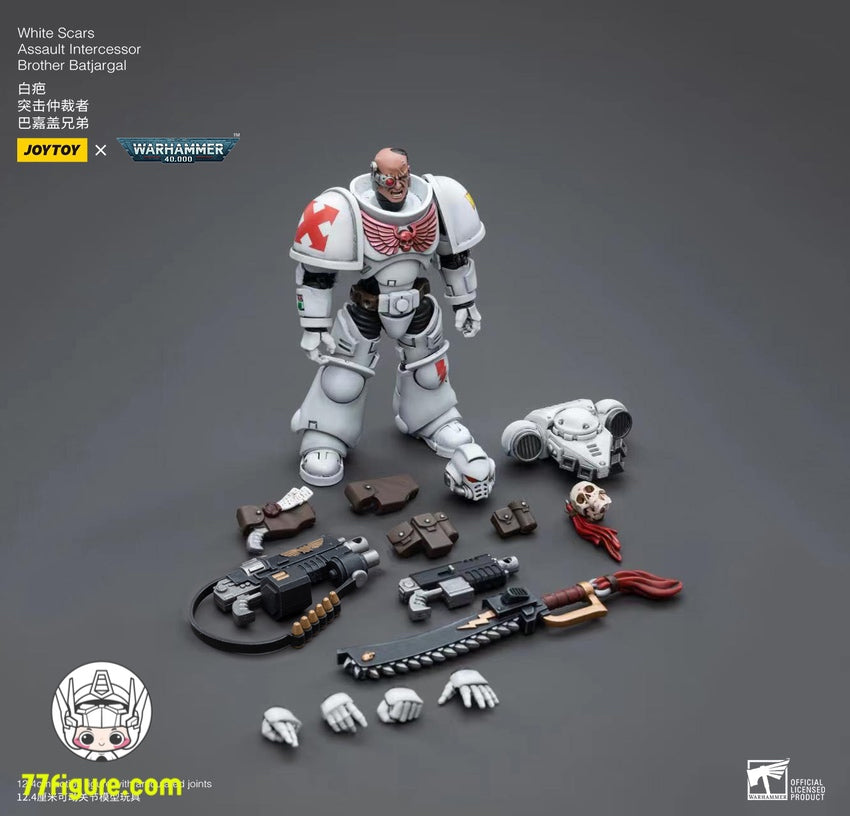 【品切れ】ジョイトイ JoyToy Source 1/18『ウォーハンマー40K』 白い傷跡 アサルト インターセッサー ブラザー バチャルガル 塗装済み可動フィギュア