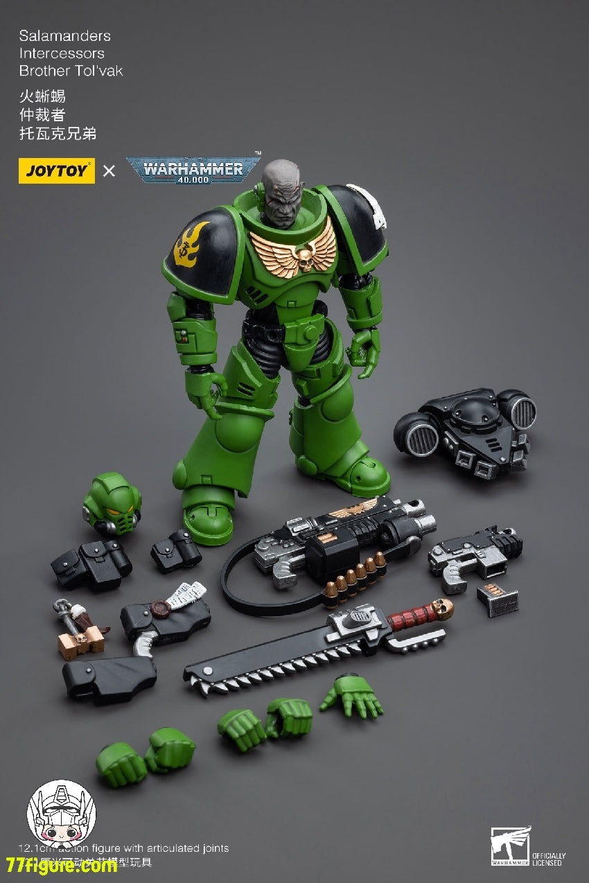 【品切れ】ジョイトイ JoyToy Source 1/18 『ウォーハンマー40K』サラマンダー インターセッサーズ ブラザー・トルヴァク 塗装済み可動フィギュア