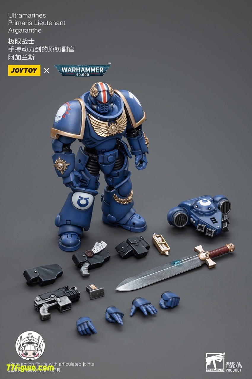 【品切れ】ジョイトイ JoyToy Source 1/18『ウォーハンマー40K』ウルトラマリン プライマリス アルガランテ中尉 塗装済み可動フィギュア