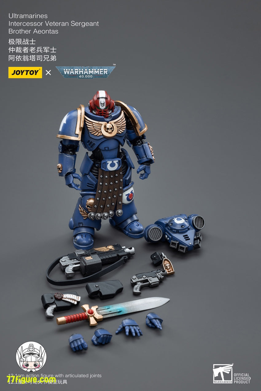 【品切れ】ジョイトイ JoyToy Source 1/18 『ウォーハンマー40K』ウルトラマリン インターセッサー ベテランサージャント ブラザー・エオンタス