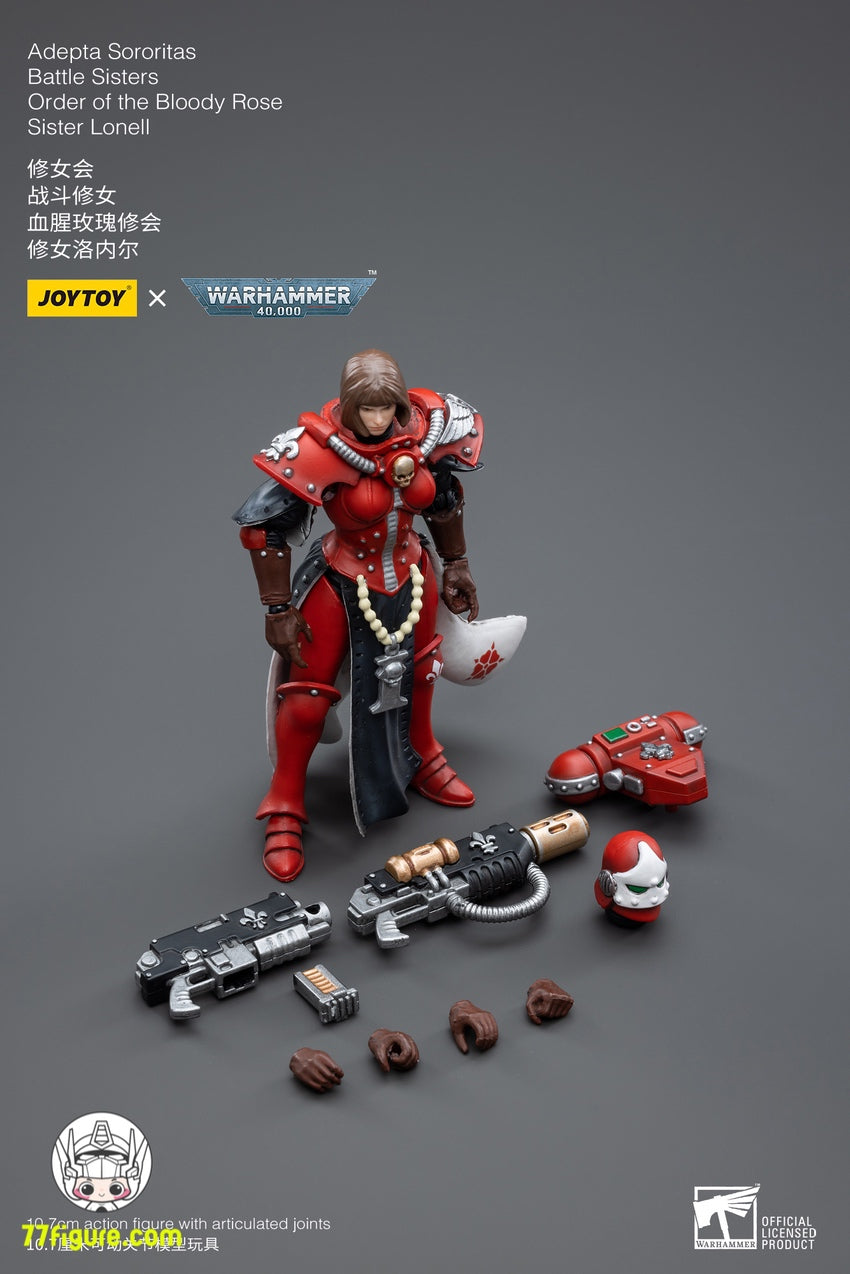 ジョイトイ JoyToy Source 1/18 『ウォーハンマー40K』アデプタ ソロリタス バトル シスターズ ブラッディ ローズシスター イロネル 塗装済み可動フィギュア