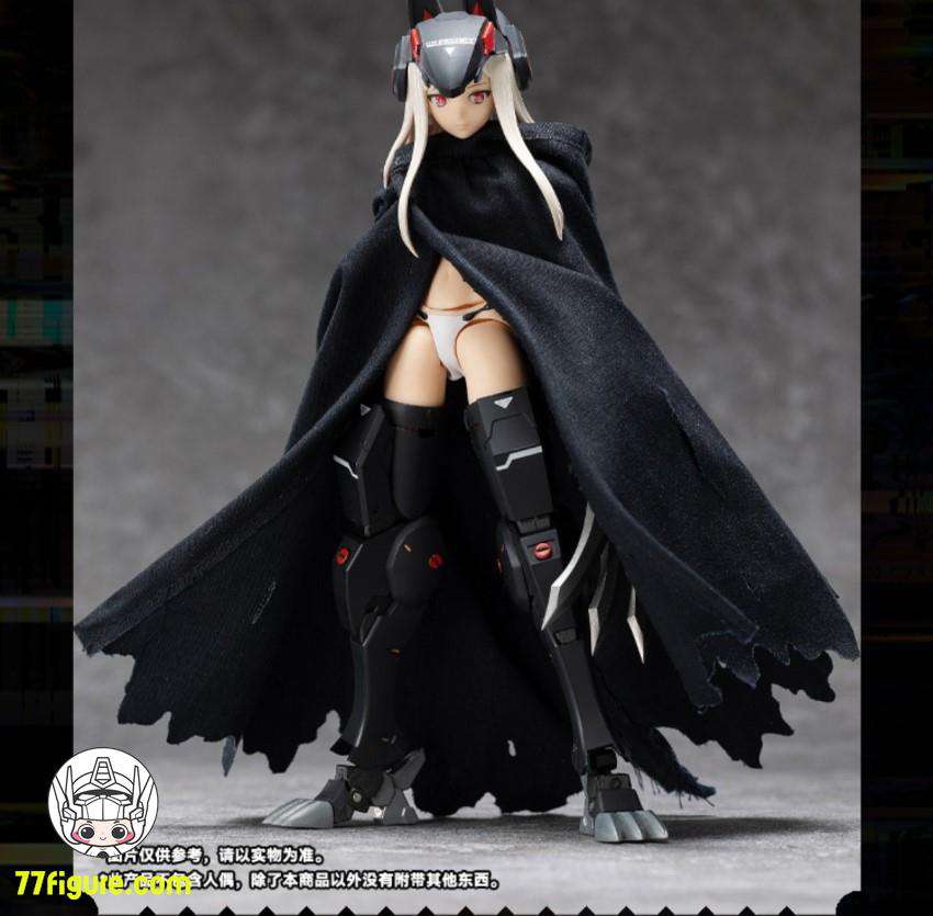 【品切れ】蝸之殻(スネイルシェル) 黒いフード付き戦術ケープ 1/10&1/12スケールアクションフィギュア用衣装