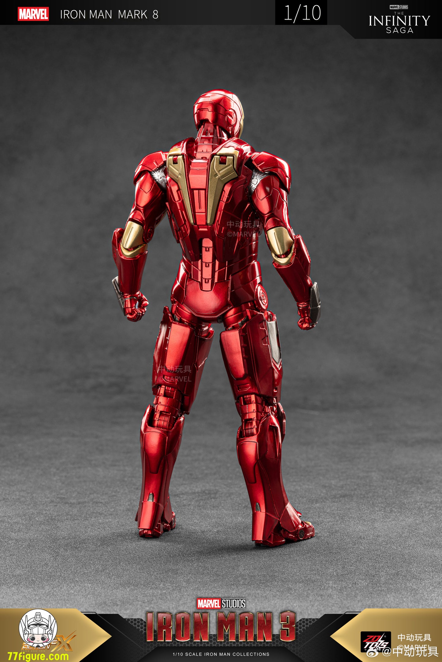 【予約商品】ZT Toys 1/10 Iron Man 3 MK8 塗装済みフィギュア