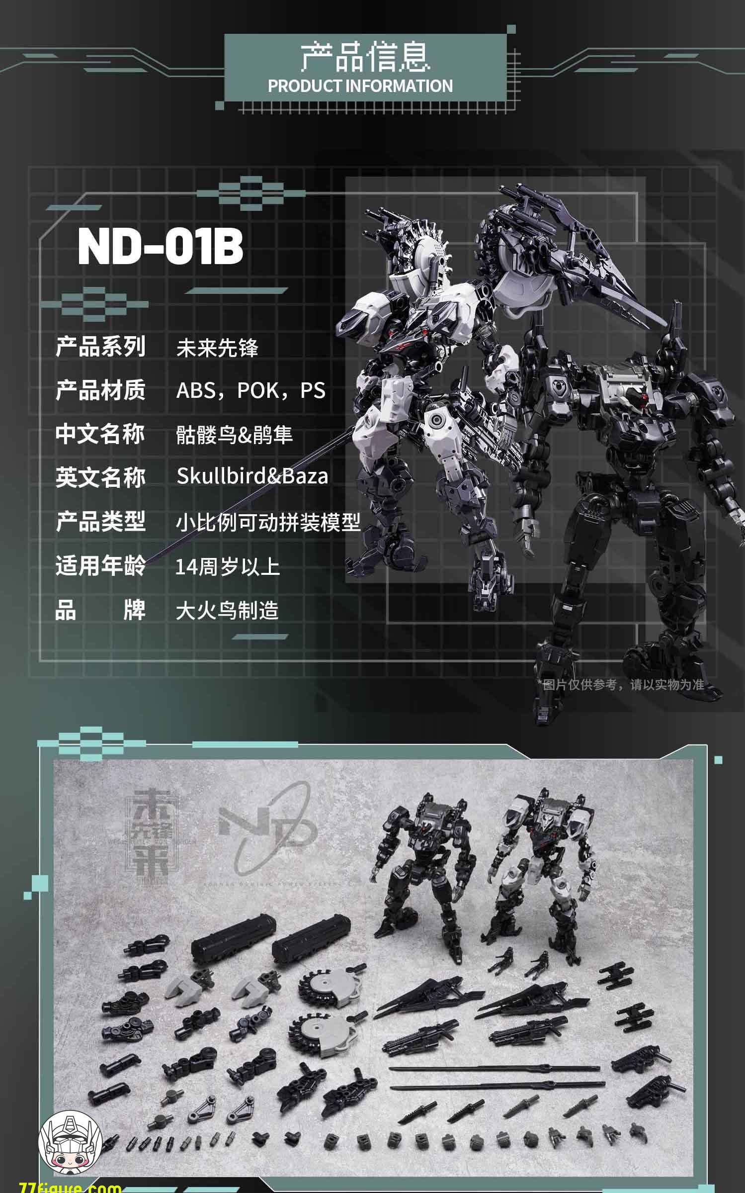 大火鳥製造 1/60 ND-01B フューチャーバンガード スカルバード＆バザ
